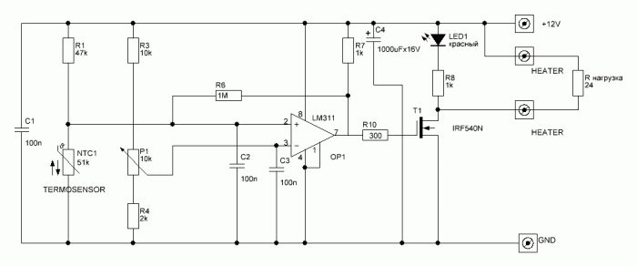 Lm311 схема подключения